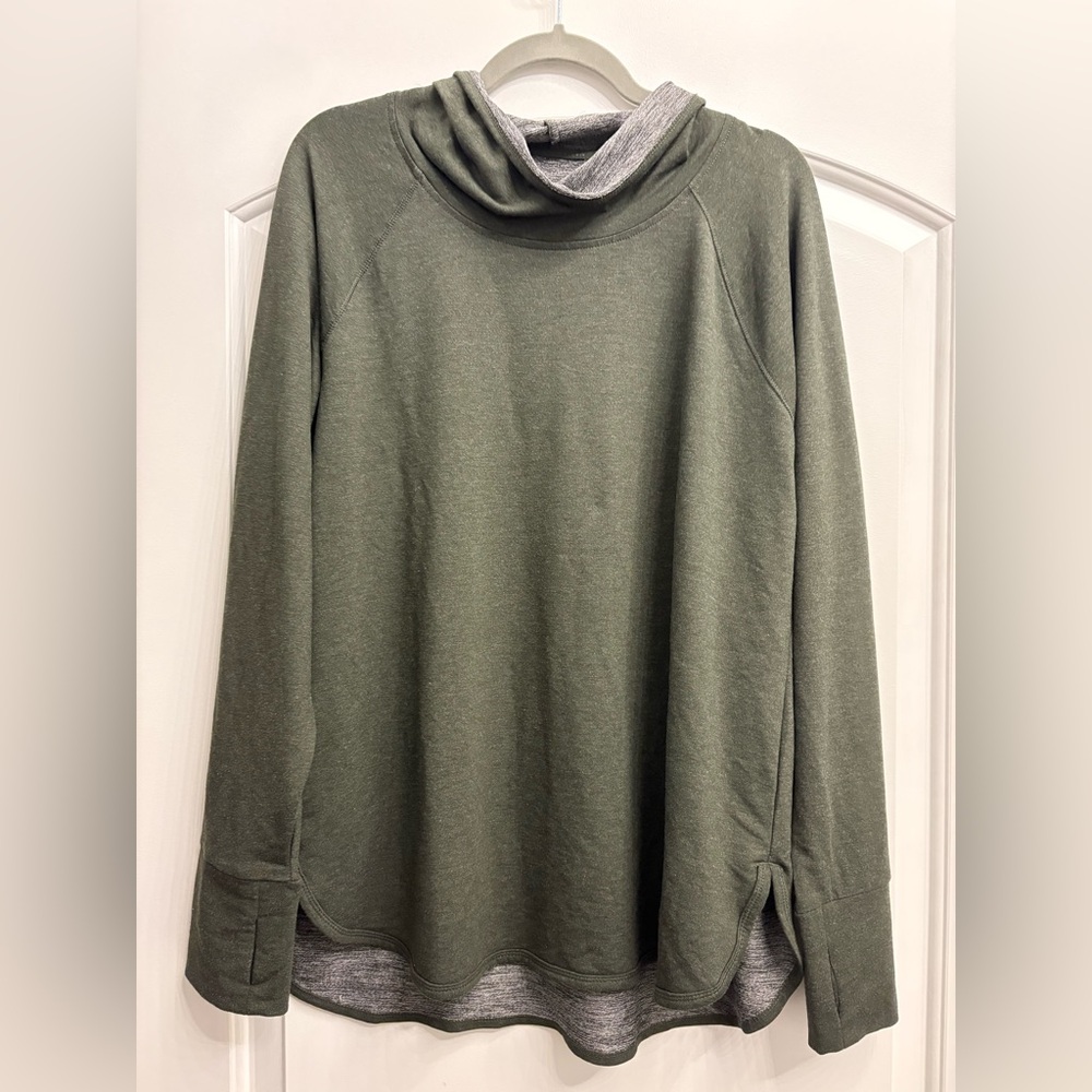 Olive Green Cowl Neck Sweater